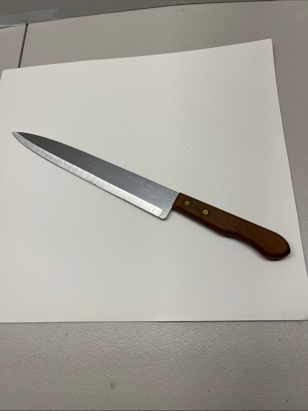 Imperial very Sharp wood -Handled Carving Knife in Brown – blade size 8”